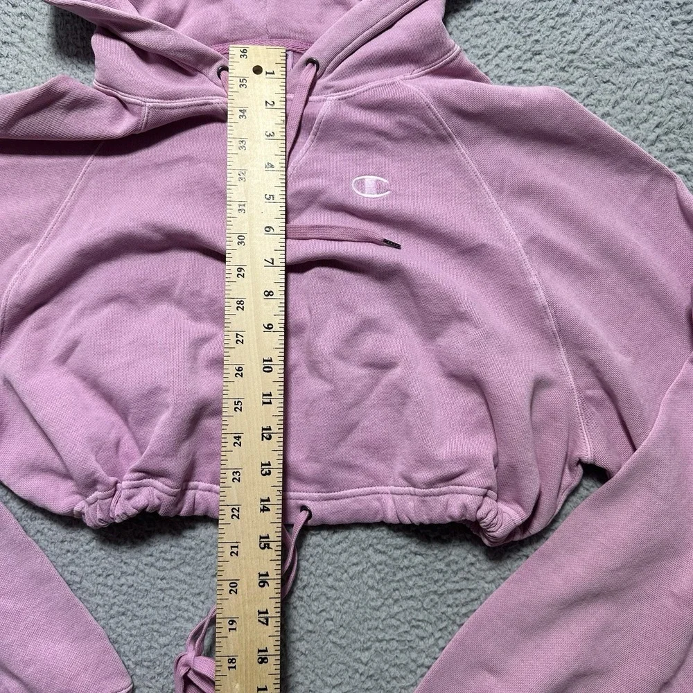 NWT Champion Hoodie Women Medium Mauve Pink  Pullover Cropped‎ Hooded Y2K 90's - Picture 6 of 11